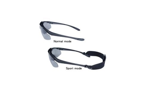 Okulary strzeleckie Wosport Black - 3 wymienne wizjery, pasek