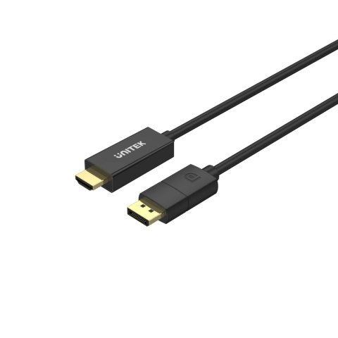 Kabel adapter Unitek V1608A DisplayPort 1.2 - HDMI 2.0 4K 60Hz, 1,8m Kabel adapter Unitek V1608A DisplayPort 1.2 - HDMI 2.0 4K 60Hz, 1,8m