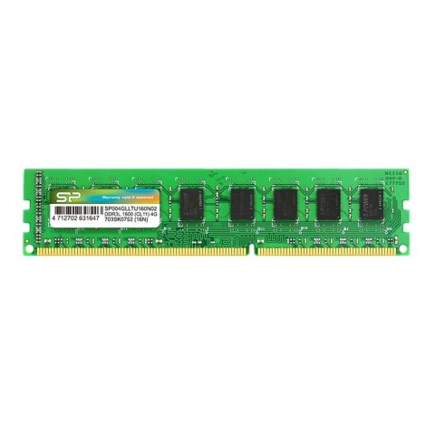 Pamięć UDIMM DDR3L Silicon Power 4GB (1x4GB) 1600MHz CL11 1,35V Pamięć UDIMM DDR3L Silicon Power 4GB (1x4GB) 1600MHz CL11 1,35V