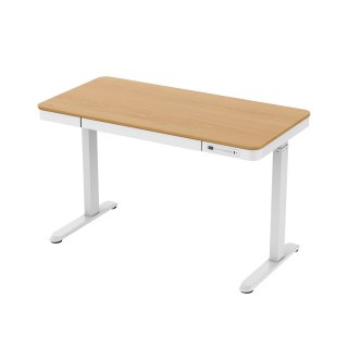 Activejet Biurko z elektryczną regulacją wysokości ET119W-C biały/dąb. Wymiar blatu 140 x 70 cm.