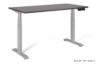 Biurko/Stolik z regulowaną wysokością UNIQUE ACTIVE I 14-C103W-G-140-YZ-13 szary stelaż i blat, 140X70 cm