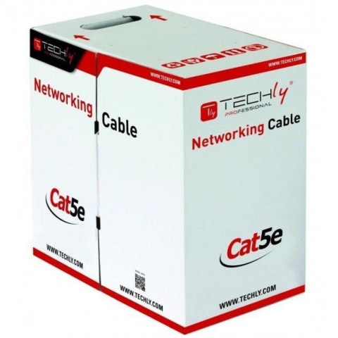 Kabel instalacyjny Techly skrętka Cat5e F/UTP linka, 100% miedź, 305m szary Kabel instalacyjny Techly skrętka Cat5e F/UTP linka, 100% miedź, 305m szary