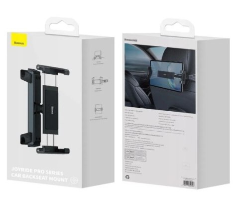 Baseus JoyRide Pro uchwyt samochodowy do telefonu/tabletu na zagłówek czarny