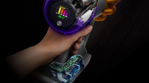 Dyson V15s Detect Submarine Odkurzacz stojący 2 w 1 Bateria Suchy i Mokry Bez worka 0,77 l Nikiel, Żółty