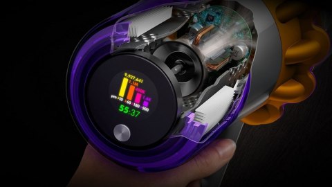 Dyson V15s Detect Submarine Odkurzacz stojący 2 w 1 Bateria Suchy i Mokry Bez worka 0,77 l Nikiel, Żółty