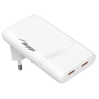 AKYGA ŁADOWARKA 2X USB-C AK-CH-32