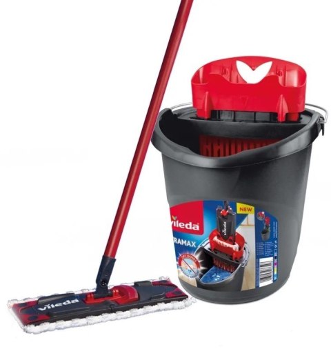 Mop płaski Vileda Ultramax Box z zestawem kuchennym | rękawiczki Universal 1 para+ściereczka Actifibre Pro kuchenna 1szt.