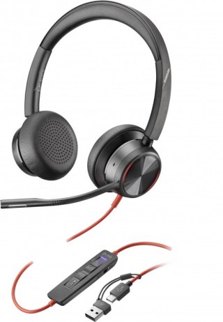 Słuchawki z mikrofonem POLYCOM Blackwire 8225 Czarny