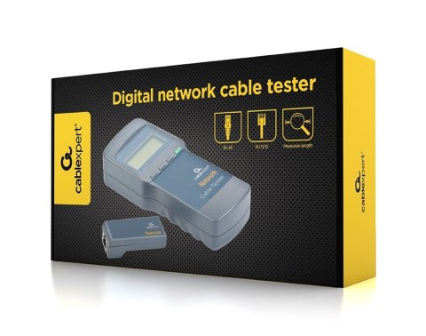 GEMBIRD CYFROWY TESTER KABLI SIECIOWYCH RJ45, RJ11, UTP, STP