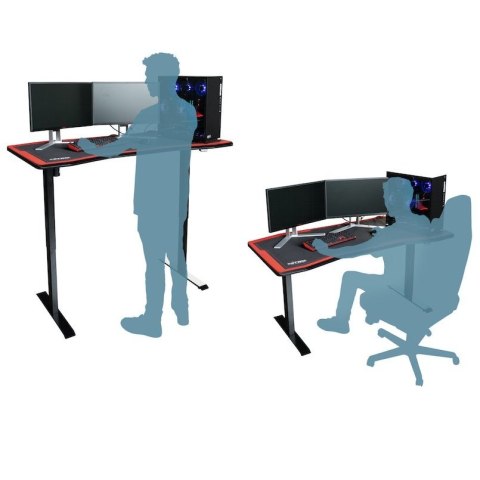 Biurko gamingowe Nitro Concepts D16E Carbon Black 1600x800 - elektrycznie regulowana wysokość