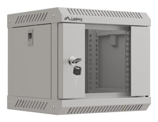 LANBERG SZAFA INSTALACYJNA RACK WISZĄCA 10" 4U 300X300 SZARA DRZWI PRZESZKLONE (FLAT PACK)