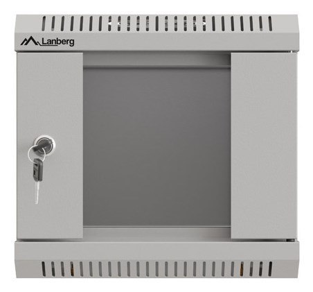 LANBERG SZAFA INSTALACYJNA RACK WISZĄCA 10" 4U 300X300 SZARA DRZWI PRZESZKLONE (FLAT PACK)