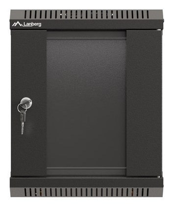 LANBERG SZAFA INSTALACYJNA RACK WISZĄCA 10" 6U 300X300 CZARNA DRZWI PRZESZKLONE (FLAT PACK)
