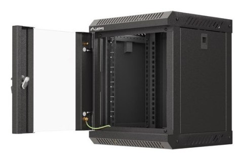 LANBERG SZAFA INSTALACYJNA RACK WISZĄCA 10" 6U 300X300 CZARNA DRZWI PRZESZKLONE (FLAT PACK)