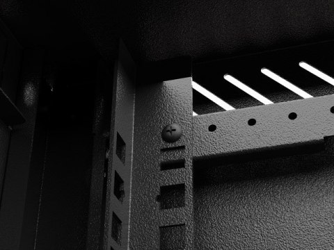 LANBERG SZAFA INSTALACYJNA RACK WISZĄCA 10" 6U 300X300 CZARNA DRZWI PRZESZKLONE (FLAT PACK)