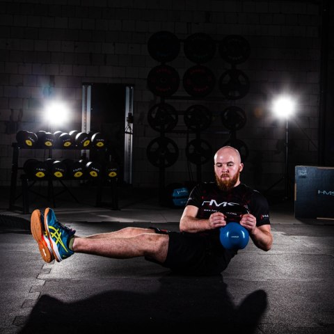 KNV04 BLUE KETTLEBELL ŻELIWNY POKRYTY WINYLEM HMS-o