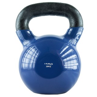 KNV28 BLUE KETTLEBELL ŻELIWNY POKRYTY WINYLEM HMS-o