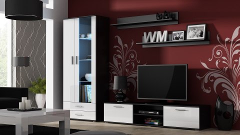 Witryna SOHO S6 2D2S czarny/ biały połysk Witryna SOHO S6 2D2S czarny/ biały połysk