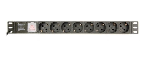 GEMBIRD LISTWA ZASILAJĄCA RACK 19" PDU EG-PDU-014-C14 1U, 16A, 8X SCHUKO, WTYK C14, KABEL 3M GEMBIRD LISTWA ZASILAJĄCA RACK 19" PDU EG-PDU-014-C14 1U, 16A, 8X SCHUKO, WTYK C14, KABEL 3M
