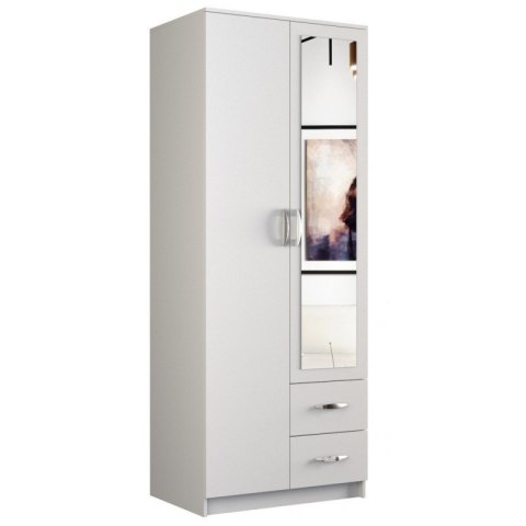 SZAFA ROMANA 80X205 BIAŁA Z LUSTREM SZAFA ROMANA 80X205 BIAŁA Z LUSTREM
