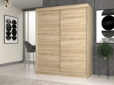Szafa z drzwiami przesuwnymi i ozdobnymi szprosami IGA 160x61xH200 sonoma Szafa z drzwiami przesuwnymi i ozdobnymi szprosami IGA 160x61xH200 sonoma