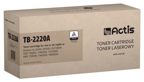 Toner ACTIS TB-2220A (zamiennik Brother TN-2220; Standard; 2600 stron; czarny) Toner ACTIS TB-2220A (zamiennik Brother TN-2220; Standard; 2600 stron; czarny)