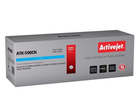 Toner Activejet ATK-590CN (zamiennik Kyocera TK-590C; Supreme; 5000 stron; niebieski) Toner Activejet ATK-590CN (zamiennik Kyocera TK-590C; Supreme; 5000 stron; niebieski)