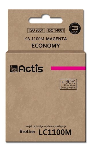 Tusz ACTIS KB-1100M (zamiennik Brother LC1100M/980M; Standard; 19 ml; czerwony)