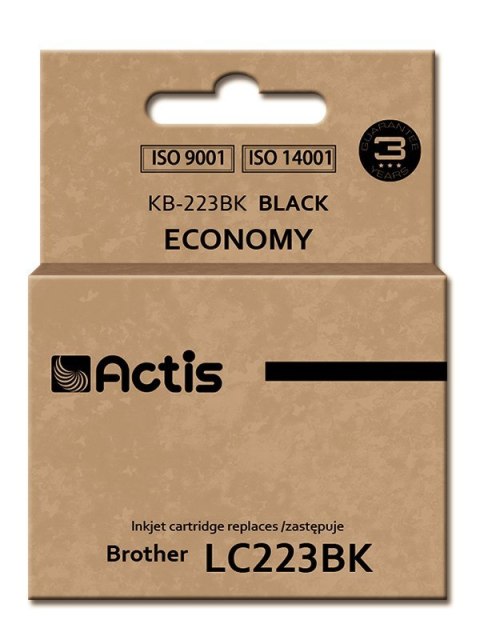 Tusz ACTIS KB-223Bk (zamiennik Brother LC223BK; Standard; 16 ml; czarny) Tusz ACTIS KB-223Bk (zamiennik Brother LC223BK; Standard; 16 ml; czarny)