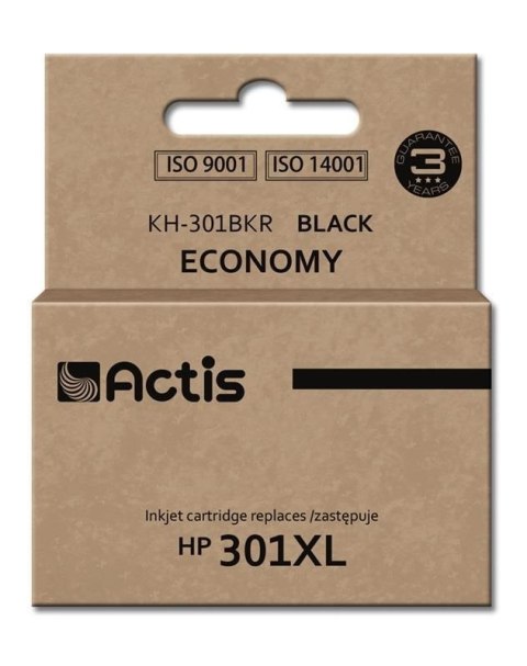 Tusz ACTIS KH-301BKR (zamiennik HP 301XL CH563EE; Standard; 20 ml; czarny) Tusz ACTIS KH-301BKR (zamiennik HP 301XL CH563EE; Standard; 20 ml; czarny)