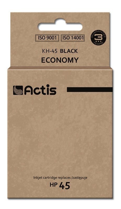 Tusz ACTIS KH-45 (zamiennik HP 45 51645A; Standard; 44 ml; czarny) Tusz ACTIS KH-45 (zamiennik HP 45 51645A; Standard; 44 ml; czarny)