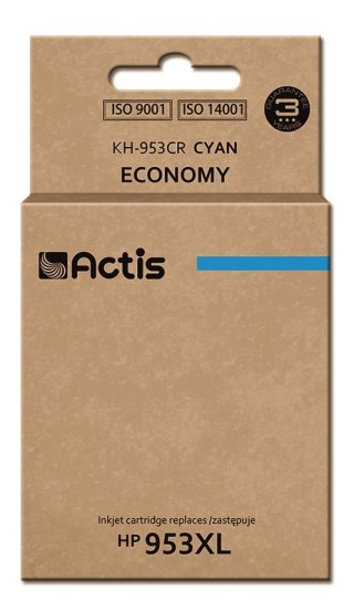 Tusz Actis KH-953CR (zamiennik HP 953XL F6U16AE; Standard; 25ml; niebieski) - Nowy Chip