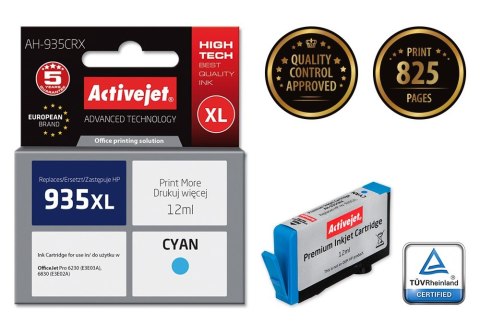 Tusz Activejet AH-935CRX (zamiennik HP 935XL C2P24AE; Premium; 12 ml; niebieski) Tusz Activejet AH-935CRX (zamiennik HP 935XL C2P24AE; Premium; 12 ml; niebieski)