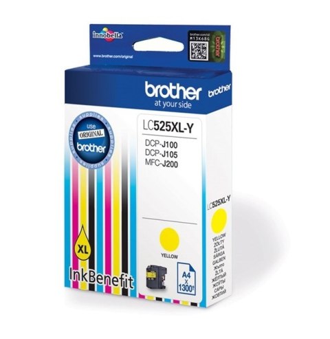 Tusz Brother żółty LC525XLYAP2=LC-525XLY, 1300 str. Tusz Brother żółty LC525XLYAP2=LC-525XLY, 1300 str.
