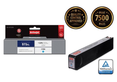 Tusz Activejet AH-973CRX (zamiennik HP 973XL F6T81AE; Premium; 105 ml; niebieski) Tusz Activejet AH-973CRX (zamiennik HP 973XL F6T81AE; Premium; 105 ml; niebieski)