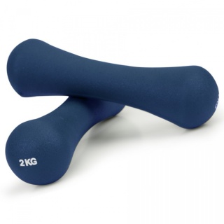 Hantelki ciężarki neoprenowe zestaw fitness 2x2 kg
