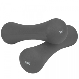 Hantelki ciężarki neoprenowe zestaw fitness 2x3 kg