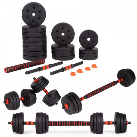 Hantle regulowane 2x 20kg sztanga zestaw 40kg gryf Hantle regulowane 2x 20kg sztanga zestaw 40kg gryf