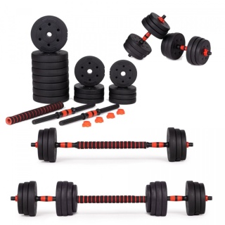 Hantle regulowane 2x 15kg sztanga zestaw 30kg gryf