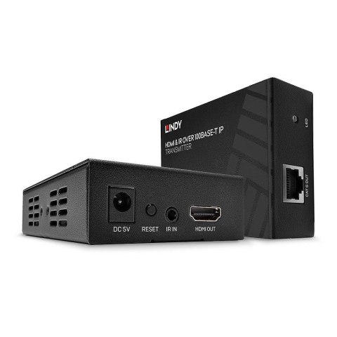 Extender HDMI&IR LINDY over 100Base-T IP czarny Extender HDMI&IR LINDY over 100Base-T IP czarny