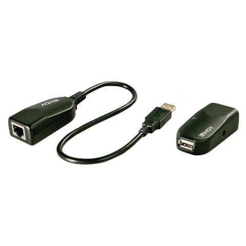 Extender USB 2.0 LINDY Cat.5 50m czarny Extender USB 2.0 LINDY Cat.5 50m czarny