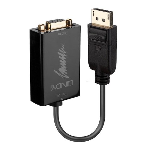 Konwerter DisplayPort do VGA LINDY Active Converter 150mm czarny Konwerter DisplayPort do VGA LINDY Active Converter 150mm czarny