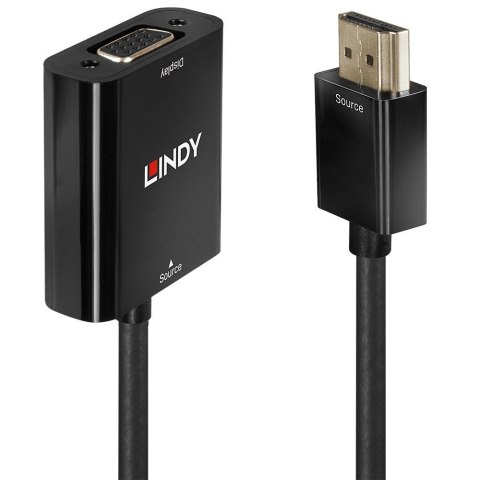 Konwerter HDMI do VGA LINDY 100mm czarny Konwerter HDMI do VGA LINDY 100mm czarny