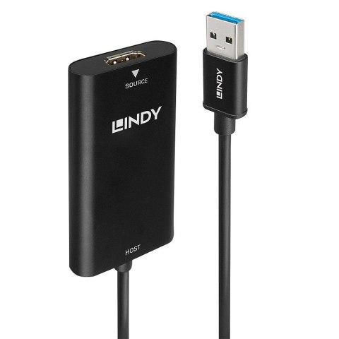 Konwerter HDMI na USB 3.0 LINDY Video Capture Device czarny Konwerter HDMI na USB 3.0 LINDY Video Capture Device czarny