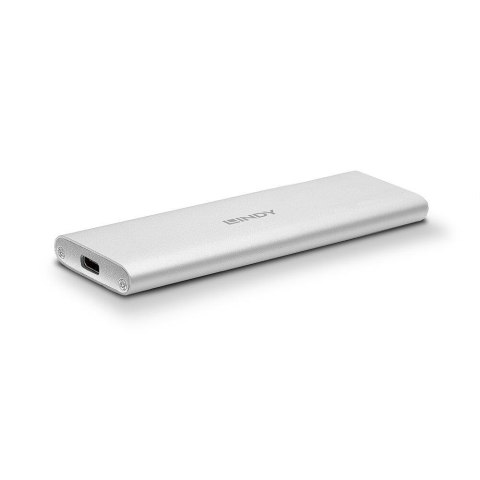 Obudowa na dysk LINDY M.2 SATA - USB-C 3.2 Gen2 srebrna Obudowa na dysk LINDY M.2 SATA - USB-C 3.2 Gen2 srebrna