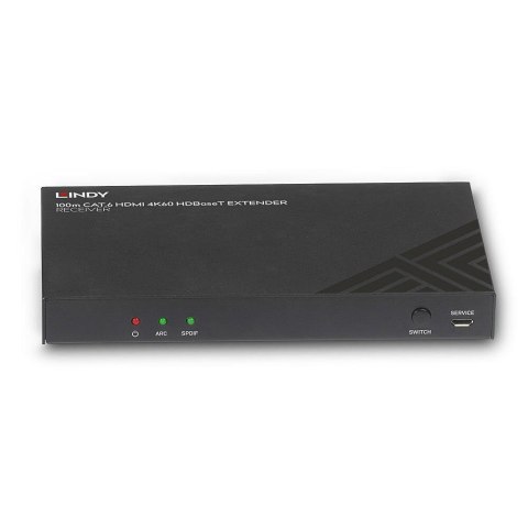 Odbiornik LINDY Cat.6 HDMI 4K60 HDMI Audio, IR & RS-232 HDBaseT,100m Odbiornik LINDY Cat.6 HDMI 4K60 HDMI Audio, IR & RS-232 HDBaseT,100m