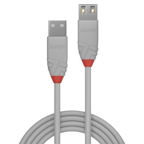 Przedłużacz USB 2.0 LINDY Type A Extension Cable, Anthra Line 5m Grey Przedłużacz USB 2.0 LINDY Type A Extension Cable, Anthra Line 5m Grey