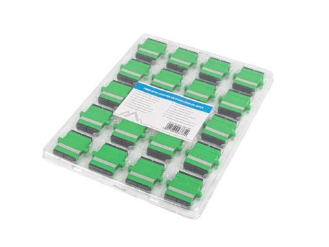 Adapter światłowodowy Lanberg SM SC/APC duplex zaślepka czarna 20szt Adapter światłowodowy Lanberg SM SC/APC duplex zaślepka czarna 20szt