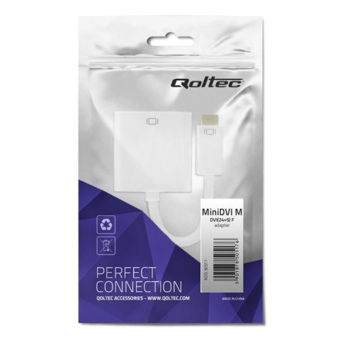 Qoltec Adapter Mini DVI męska | DVI (24+5) żeńska |0.17m Qoltec Adapter Mini DVI męska | DVI (24+5) żeńska |0.17m