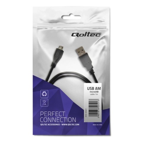 Qoltec Kabel USB A męski | micro USB B męski | 1m Qoltec Kabel USB A męski | micro USB B męski | 1m